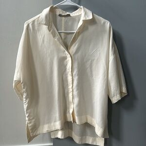 Everlane oversize off white button up
